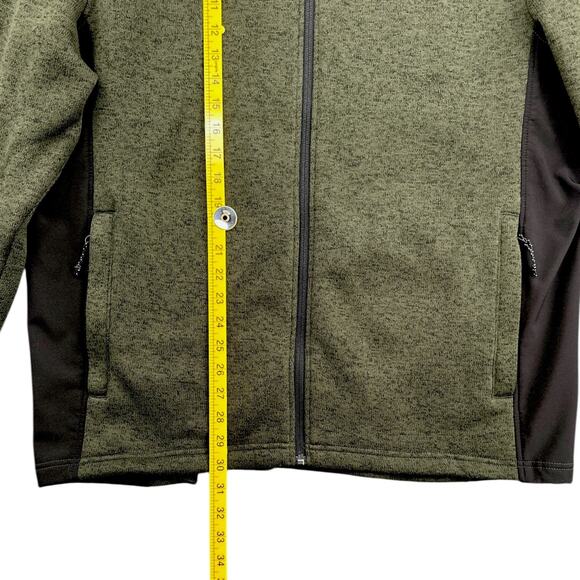 Gerry Olive Green & Black Zippered Pockets Stand Collar Full Zip Jacket Mens XXL - Picture 7 of 8
